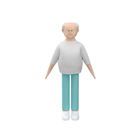 Old Male  3D Icon