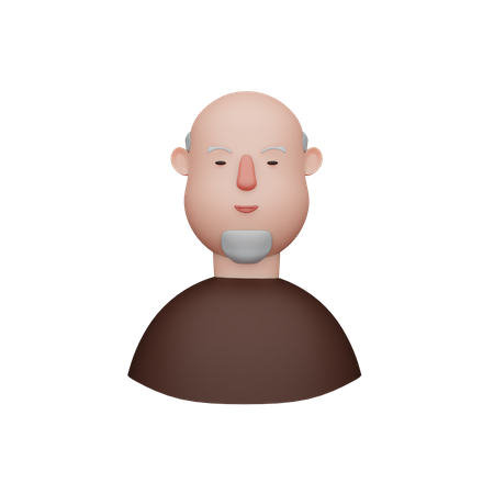 Old man  3D Illustration