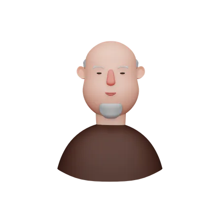 Old man  3D Illustration