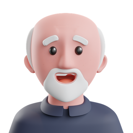 Old Man  3D Illustration