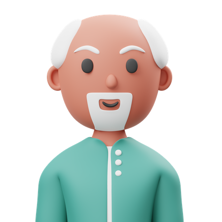 Old Man  3D Illustration