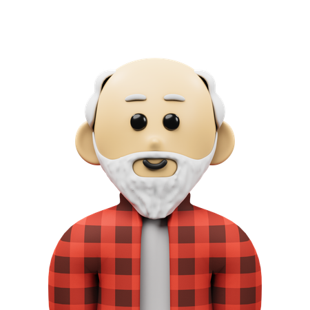 Old Man Avatar  3D Icon