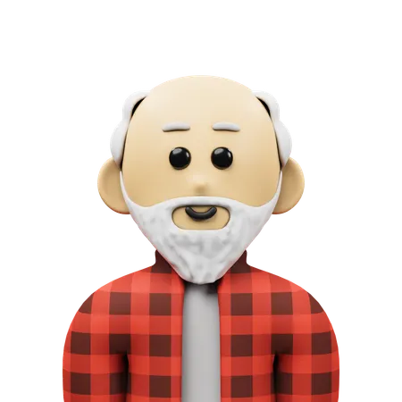 Old Man Avatar  3D Icon