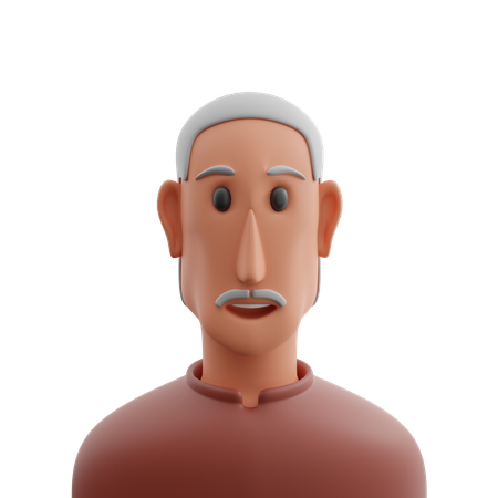 Old man avatar  3D Icon