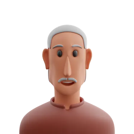 Old man avatar  3D Icon