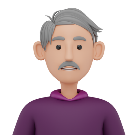 Old Man Avatar  3D Icon