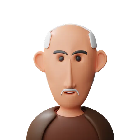 Old man avatar  3D Icon