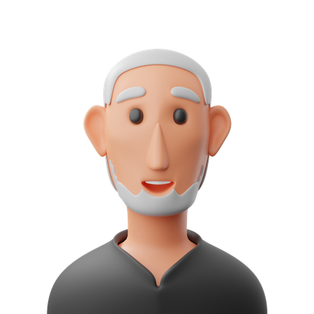 Old man avatar  3D Icon