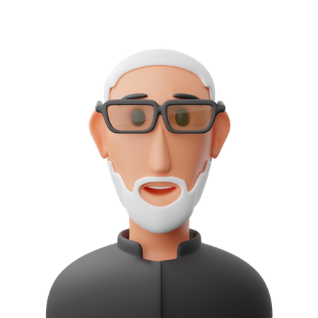 Old man avatar  3D Icon