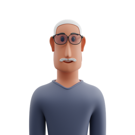 Old man avatar  3D Icon