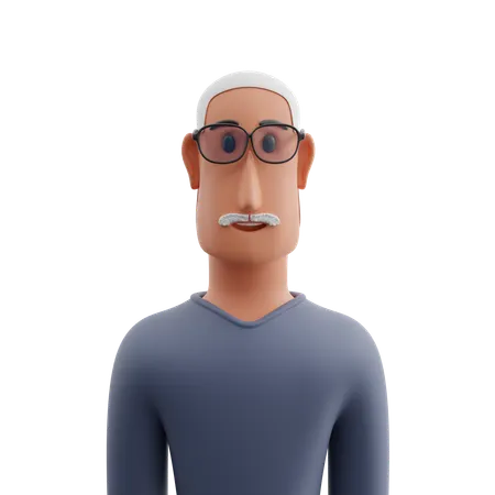 Old man avatar  3D Icon