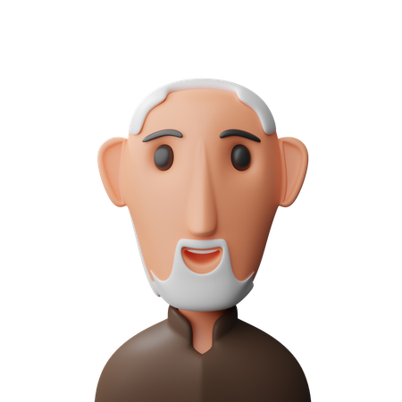 Old man avatar  3D Icon