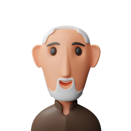 Old man avatar  3D Icon