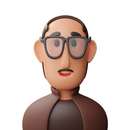 Old man avatar  3D Icon