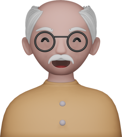 Old Man Avatar  3D Icon