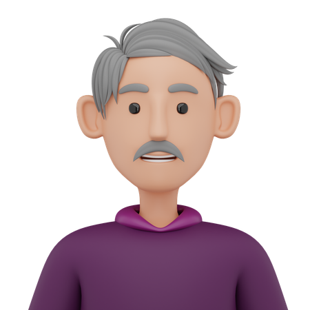 Old Man Avatar  3D Icon