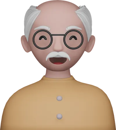 Old Man Avatar  3D Icon