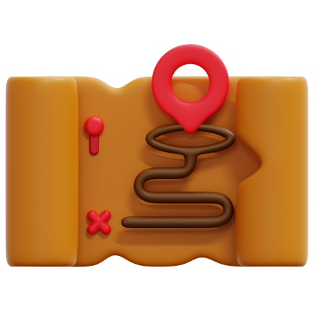 Old Map  3D Icon