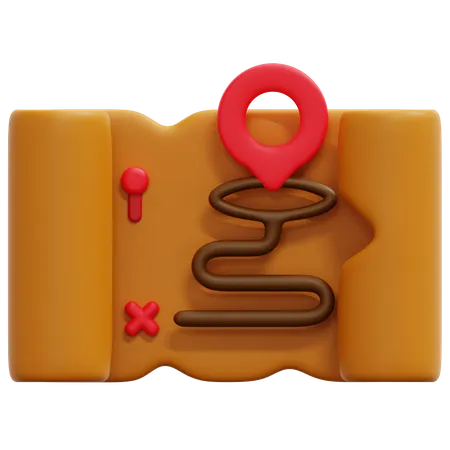 Old Map  3D Icon