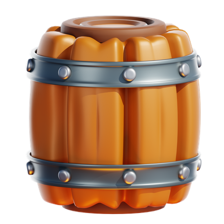 OLD MEDIEVAL BARREL  3D Icon