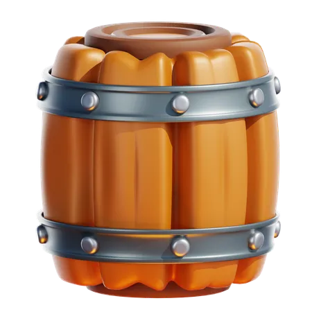 OLD MEDIEVAL BARREL  3D Icon