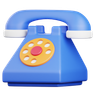 old phone 3d logo