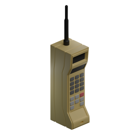 Old School Portable Phone  3D Icon