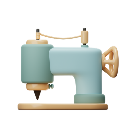 Old Sewing Machine  3D Icon