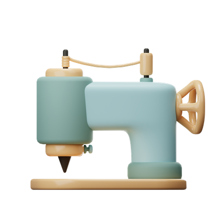 Old Sewing Machine  3D Icon