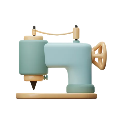 Old Sewing Machine  3D Icon