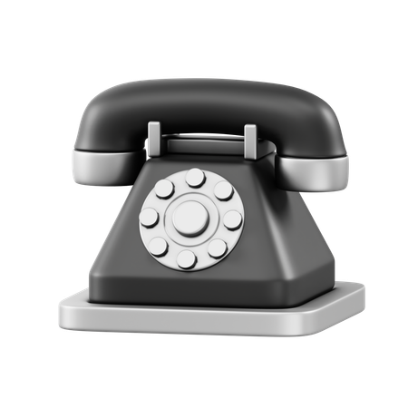 Old Telephone  3D Icon