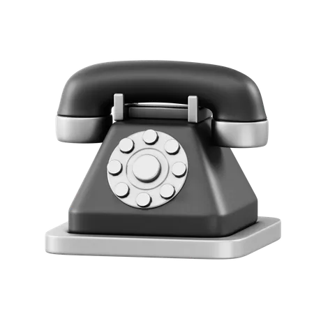 Old Telephone  3D Icon