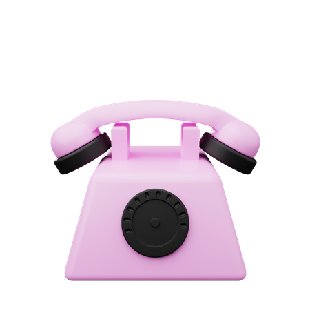 Old telephone  3D Icon