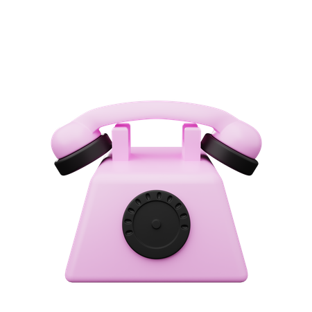 Old telephone  3D Illustration