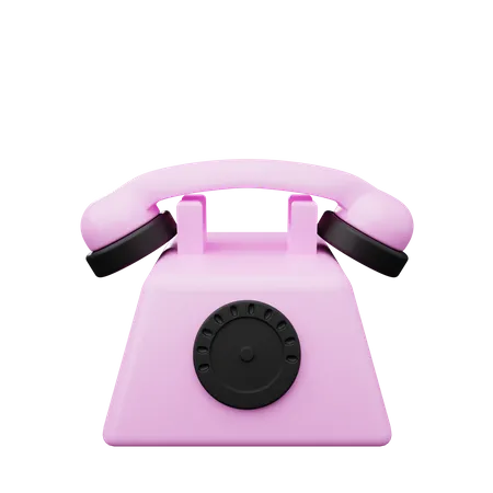 Old telephone  3D Illustration