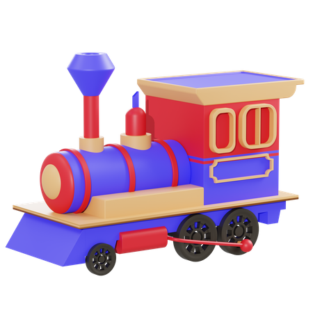Old Train 3D Illustration