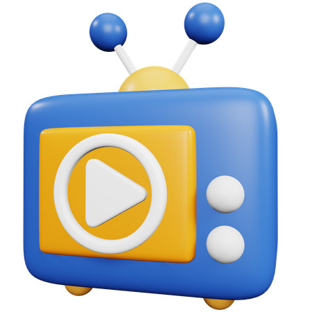 Old TV  3D Icon