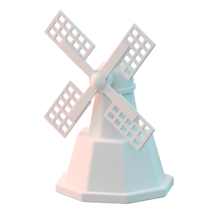 Old Windmill  3D Icon