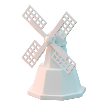 Old Windmill  3D Icon
