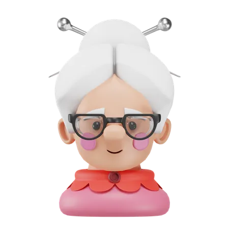 Mama Noel Avatar With Glasses 3 D Illustration 3D Icon
