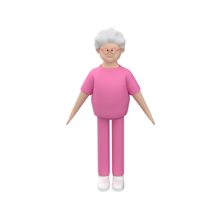 늙은 여자  3D Icon