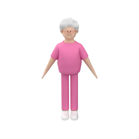 늙은 여자  3D Icon