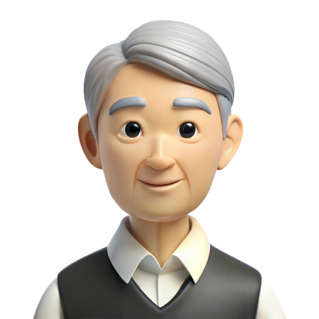 Older Man Avatar  3D Icon