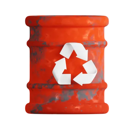 Recycling von Ölfässern  3D Icon