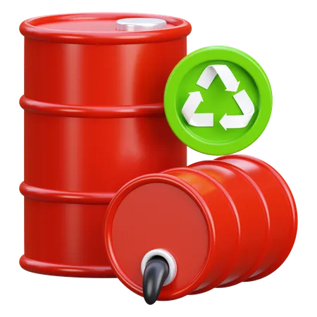 Recycling von Ölfässern  3D Icon