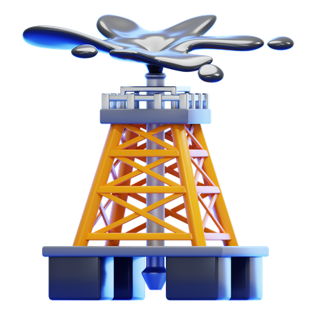 Ölgewinnung  3D Icon