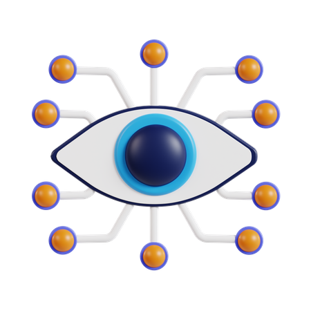 Olho biométrico  3D Icon
