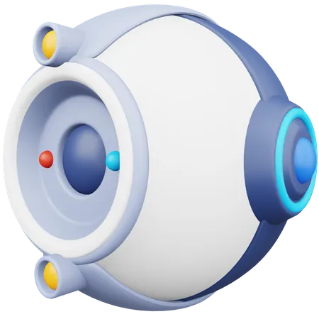 Olho de robô flutuante  3D Icon