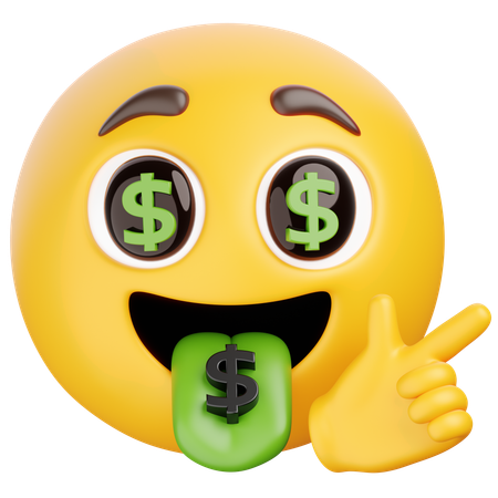 Olhos de dinheiro  3D Icon