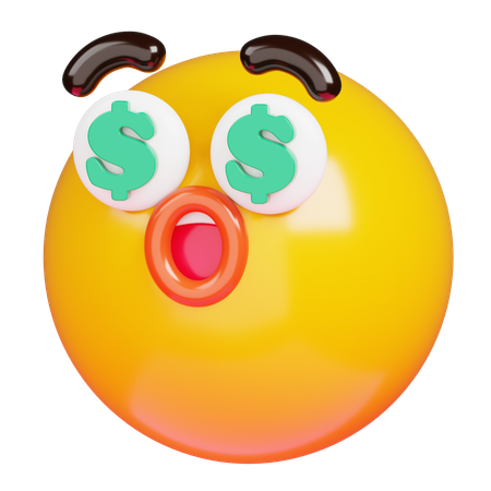 Emoji de olhos de dinheiro  3D Icon